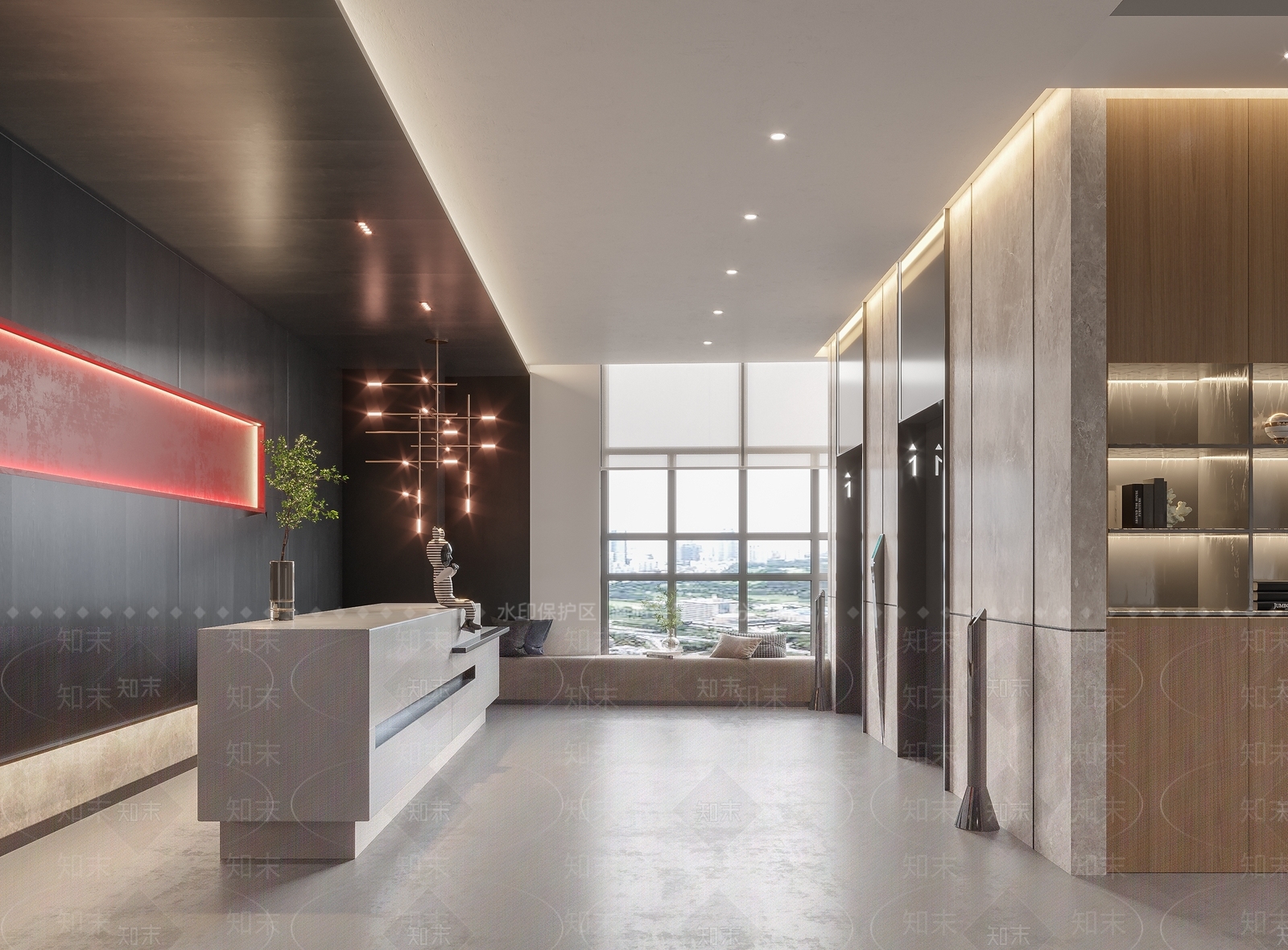 现代前台3D模型下载【ID:1107463285】