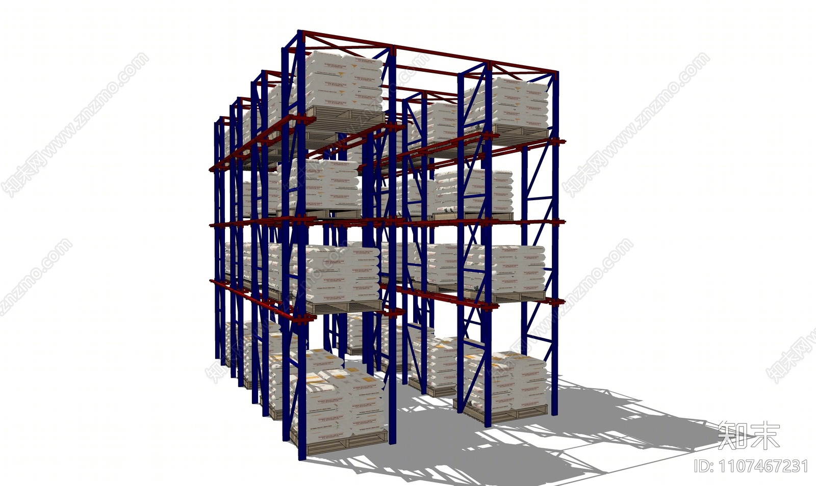 现代货架SU模型下载【ID:1107467231】