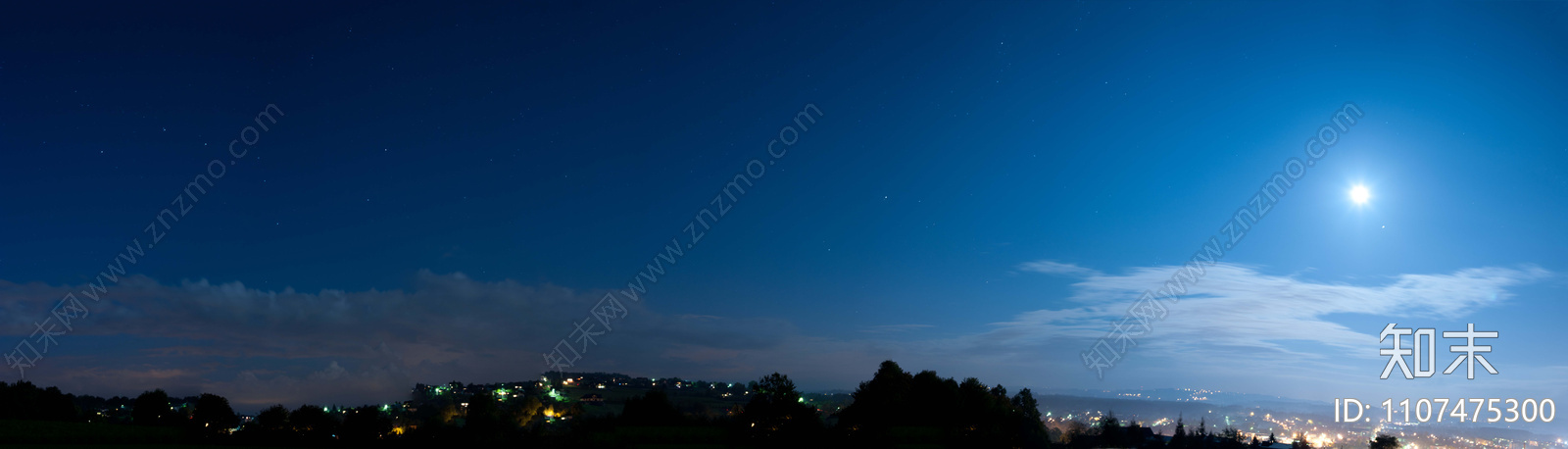 夜晚城市天空外景贴图下载【ID:1107475300】