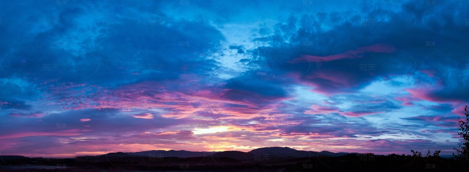 晚霞天空贴图下载【ID:1107475847】