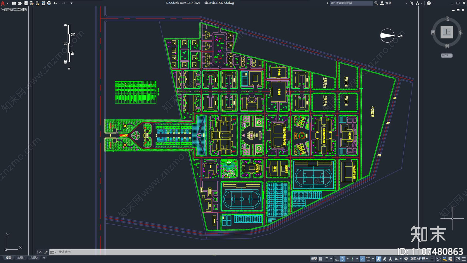 现代简约学校建筑景观规划施工图下载【ID:1107480863】