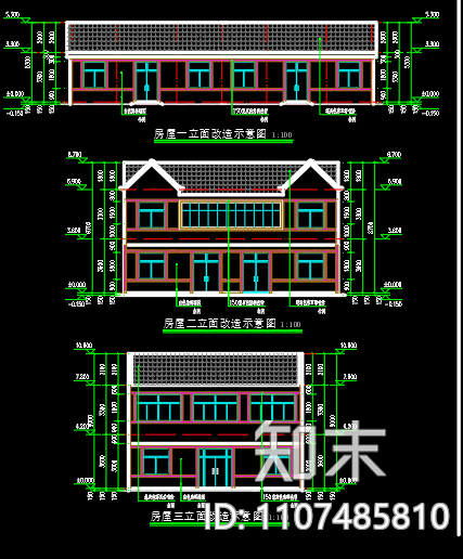 龙集镇成河美丽乡村建设工程建筑图cad施工图下载【ID:1107485810】