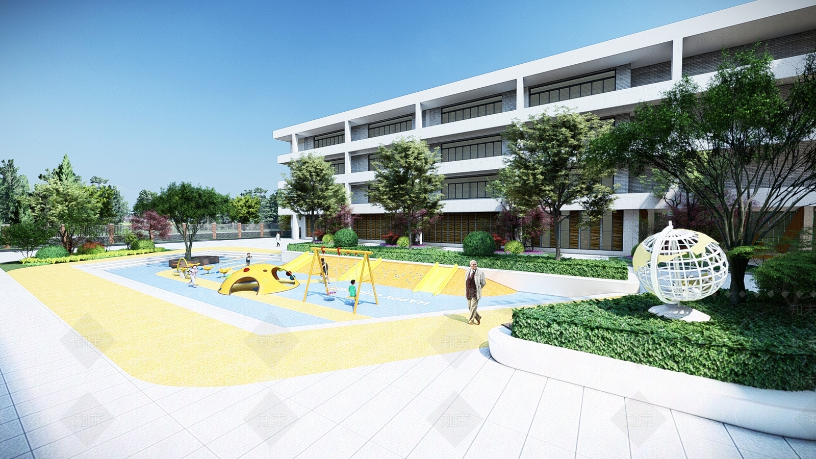 现代儿童游乐区SU模型下载【ID:1107489583】