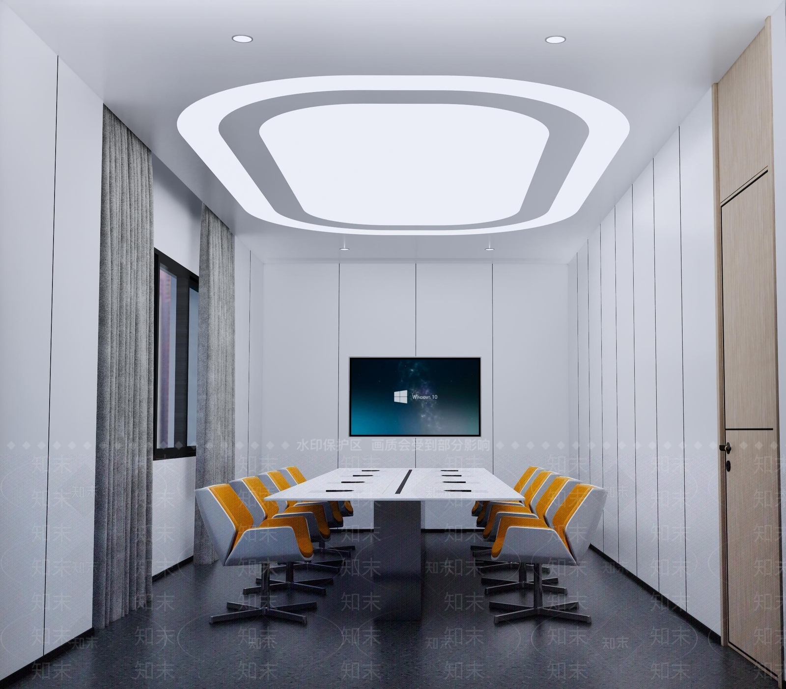 现代党建展厅SU模型下载【ID:1107575860】