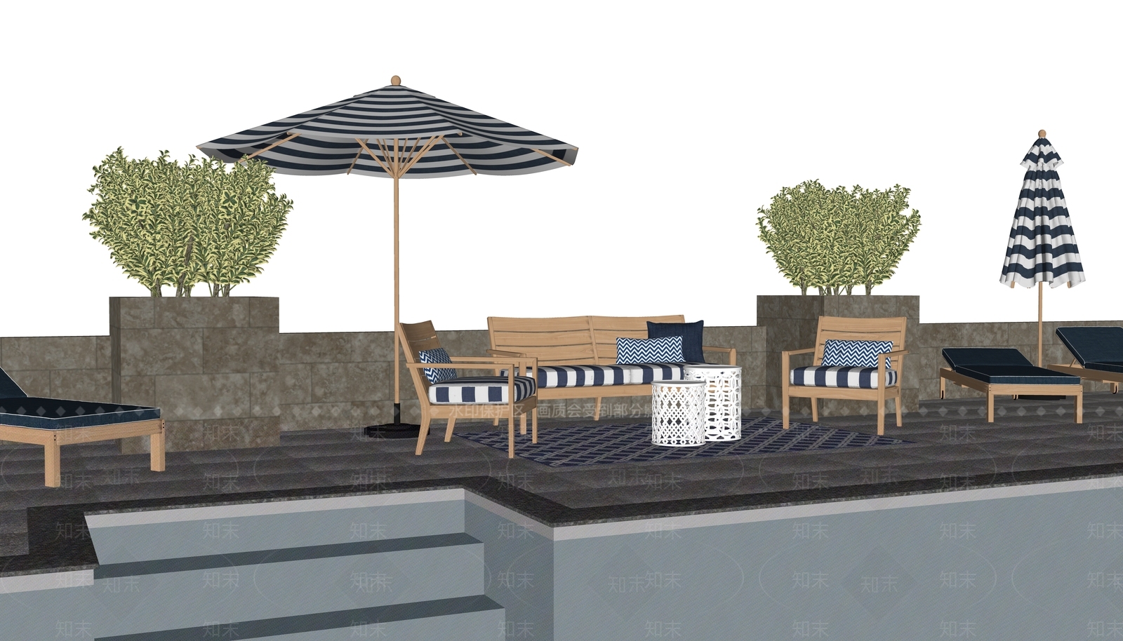 现代户外椅SU模型下载【ID:1107493765】