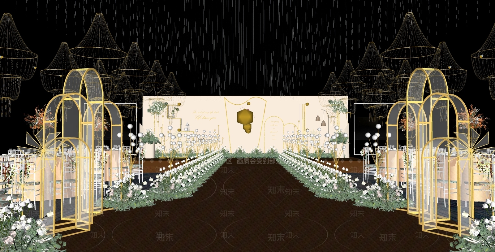 现代婚礼SU模型下载【ID:1107497659】