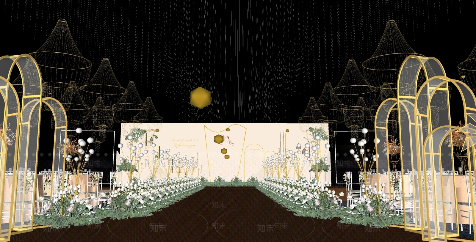 现代婚礼SU模型下载【ID:1107497659】