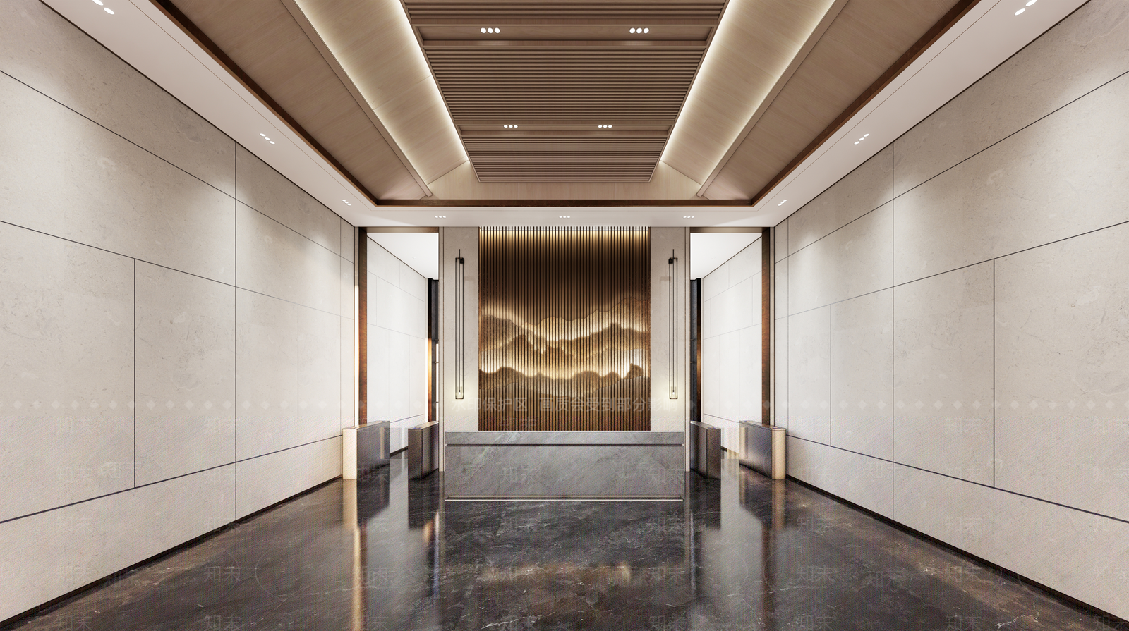 现代酒店大堂SU模型下载【ID:1107504394】