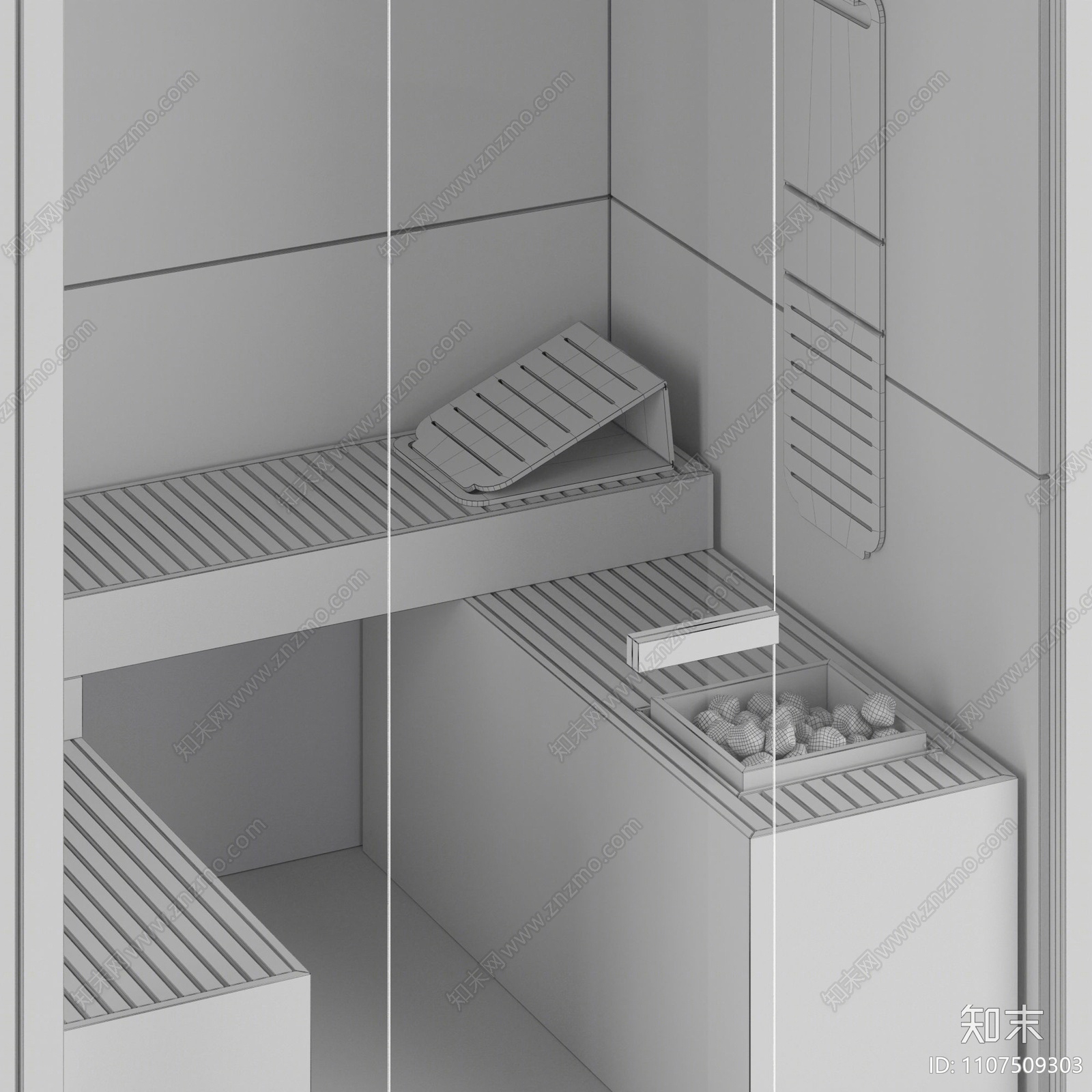 现代桑拿房3D模型下载【ID:1107509303】