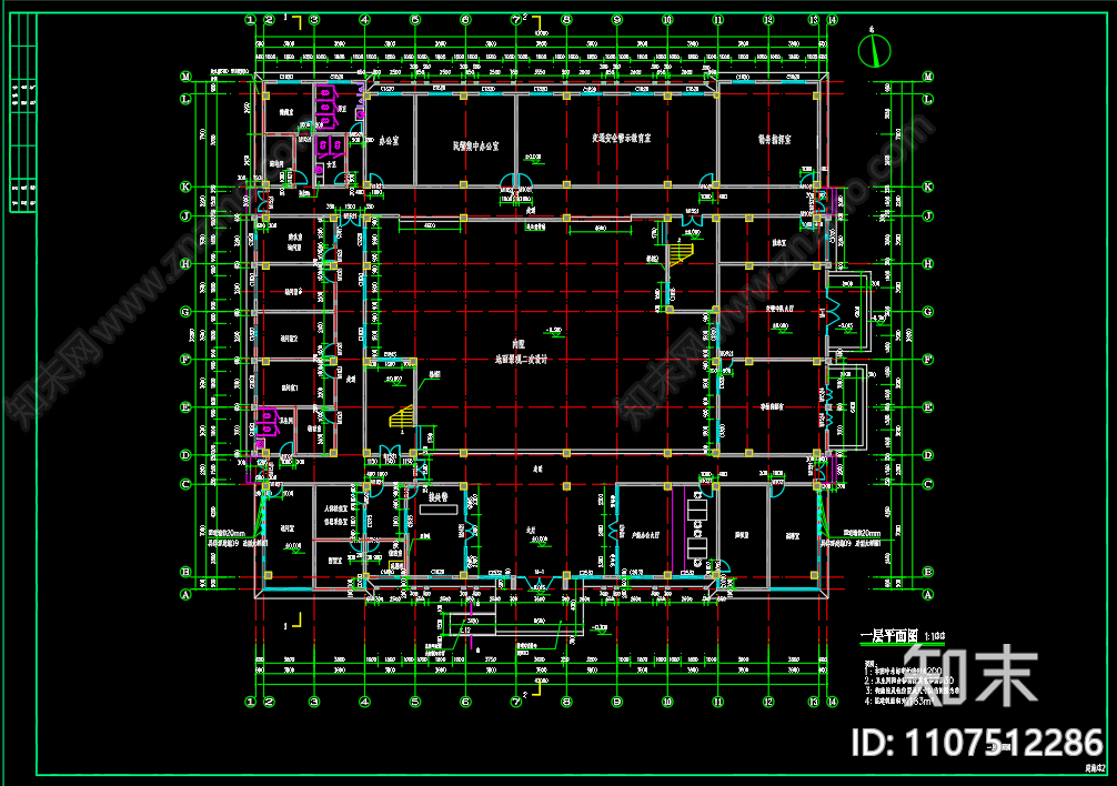 陈圩派出所办公楼建筑图设计cad施工图下载【ID:1107512286】