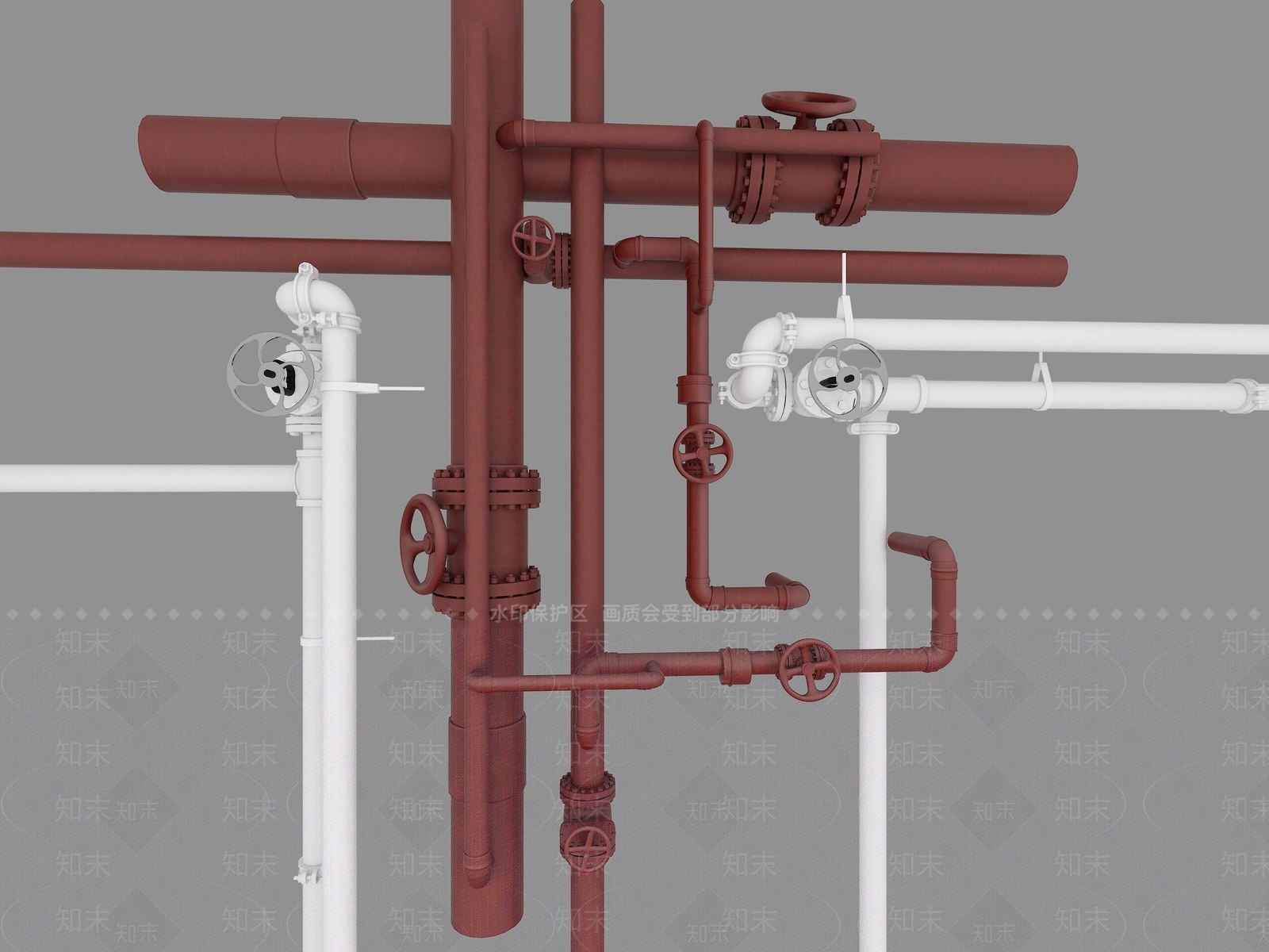 工业风水管3D模型下载【ID:1107512596】