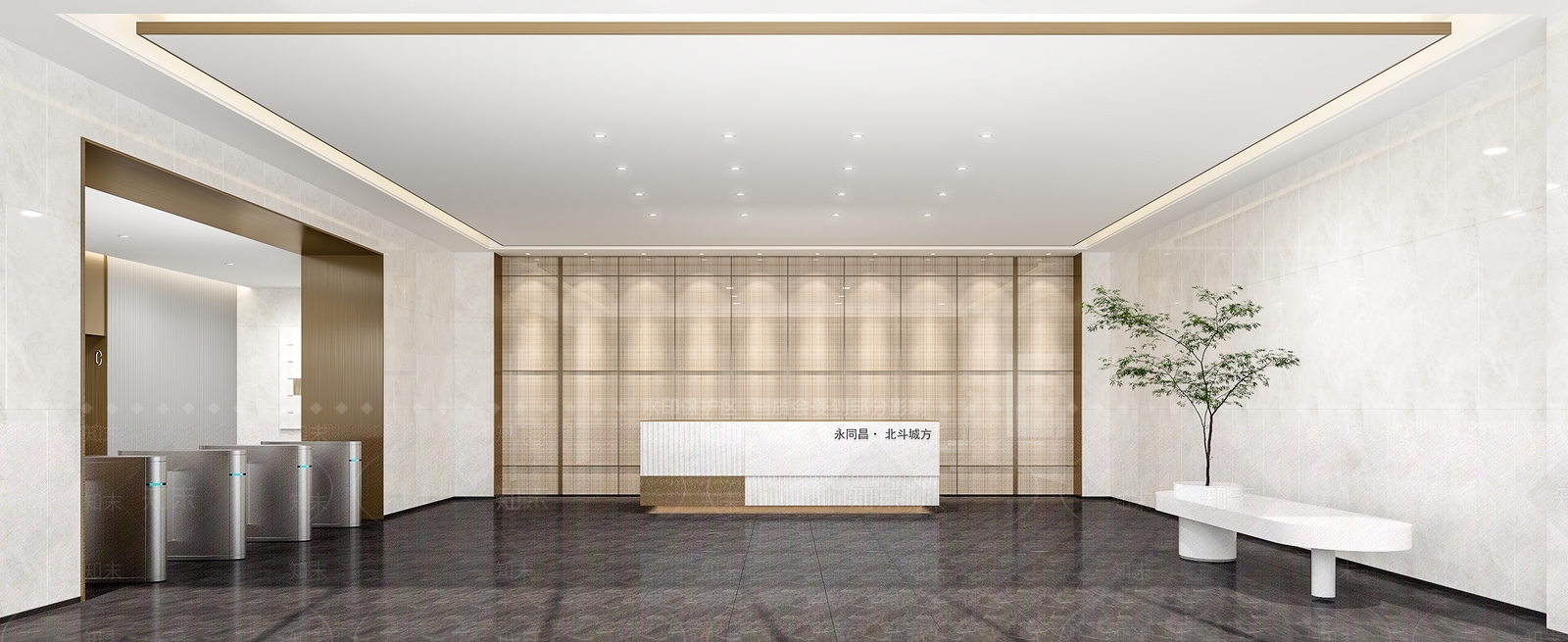 现代电梯间3D模型下载【ID:1107554767】