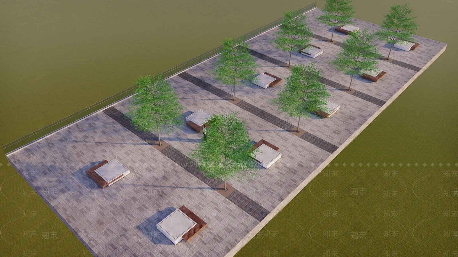 现代景观座椅SU模型下载【ID:1107552475】