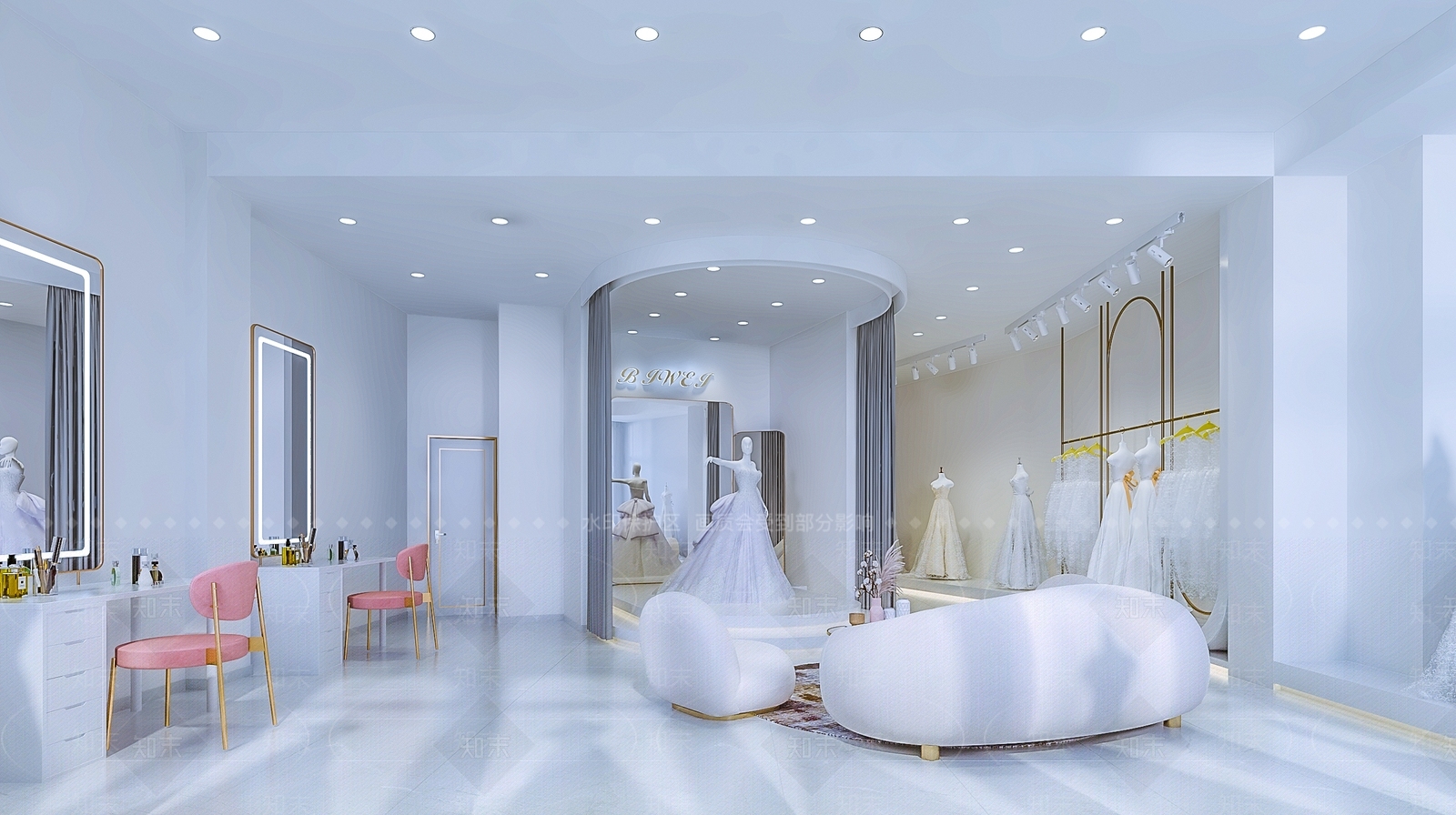 现代婚纱店3D模型下载【ID:1107554005】