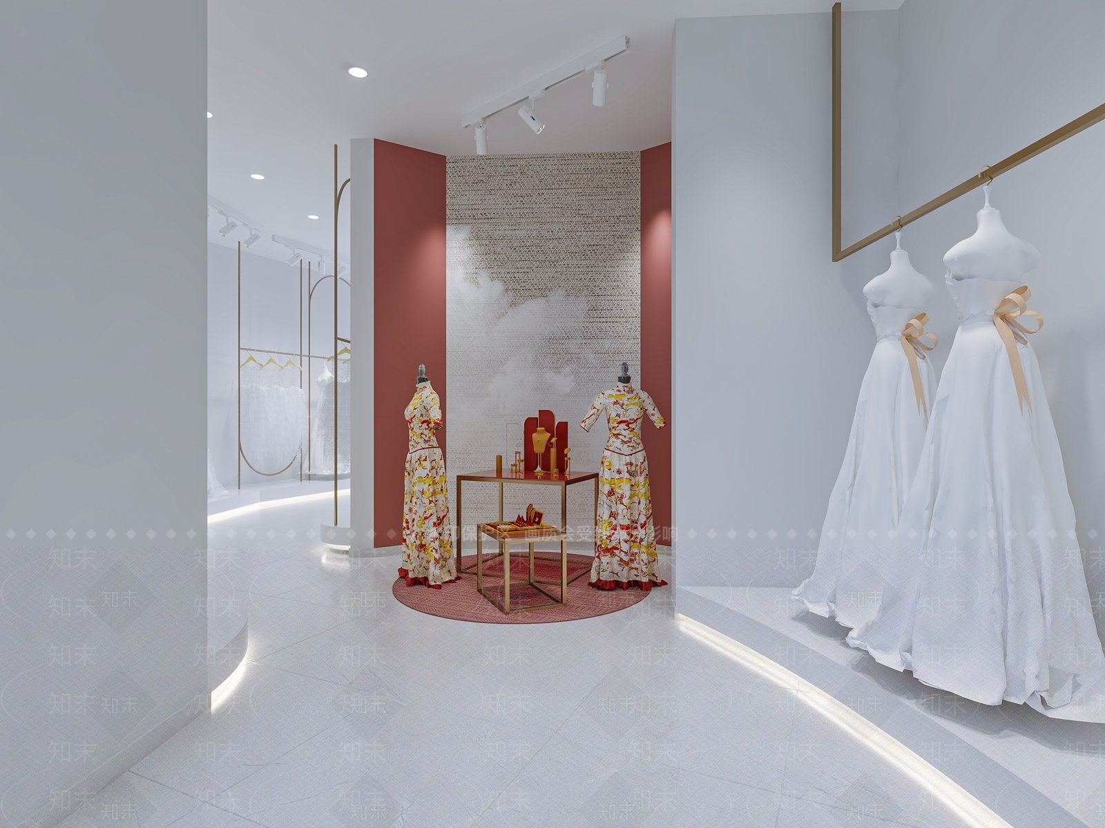 现代婚纱店3D模型下载【ID:1107554005】