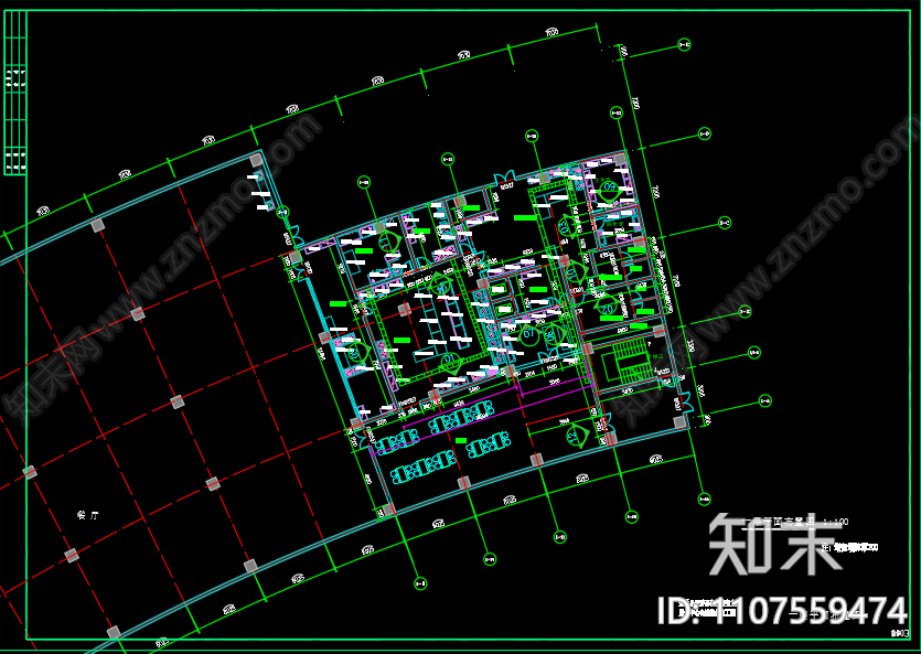 泗洪政府食堂建筑图设计低版本cad施工图下载【ID:1107559474】