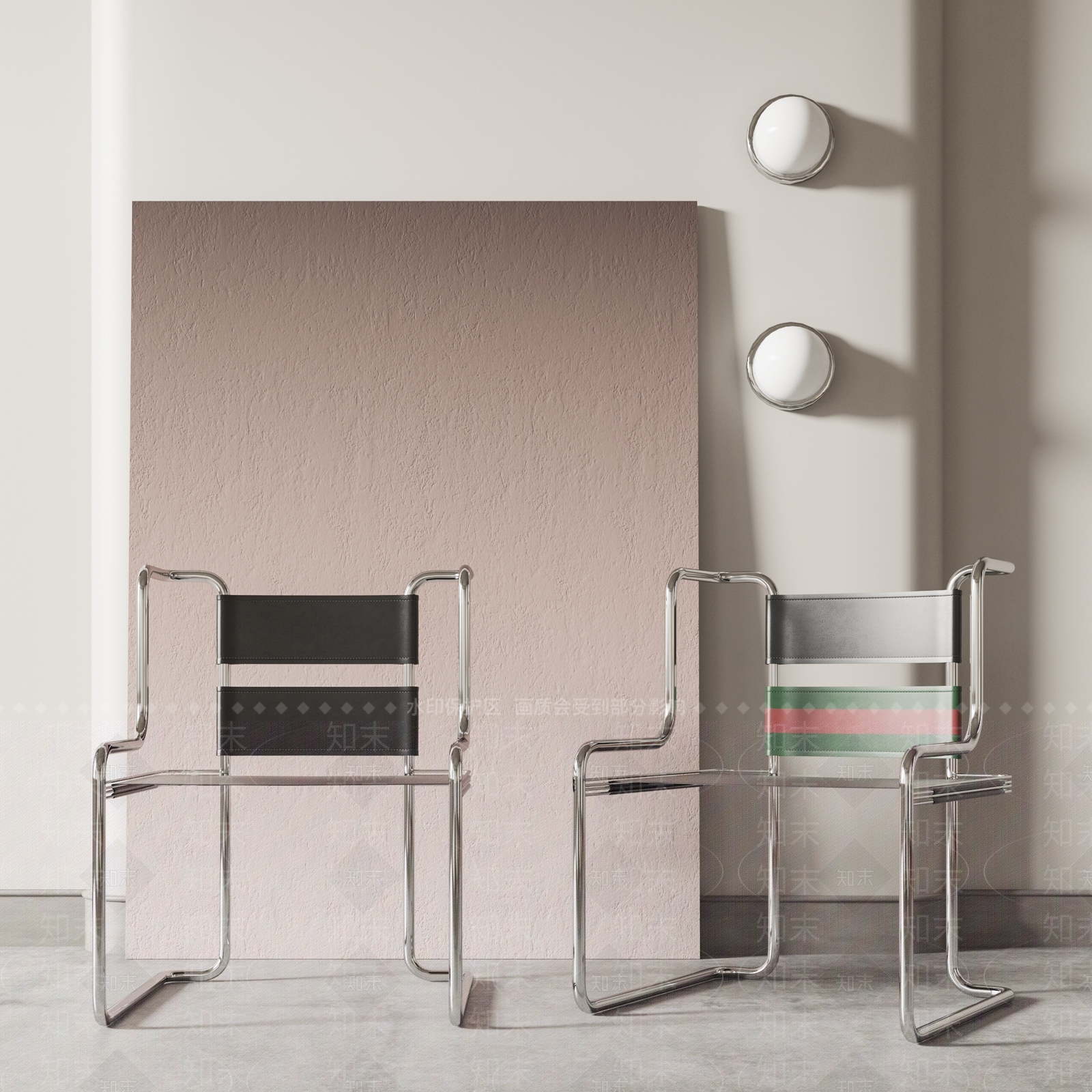 现代不锈钢休闲椅3D模型下载【ID:1107563048】