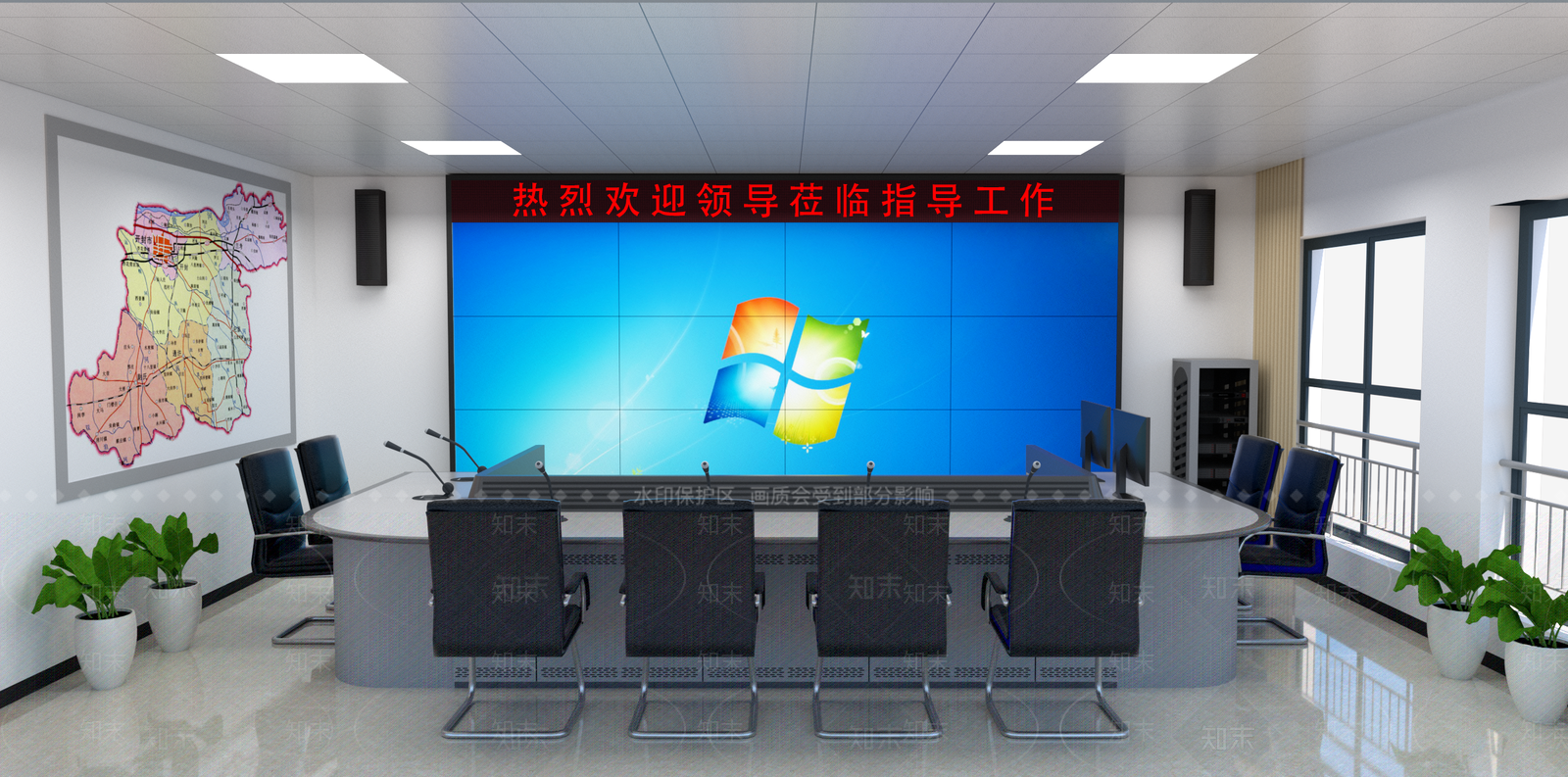 现代监控室SU模型下载【ID:1107566072】