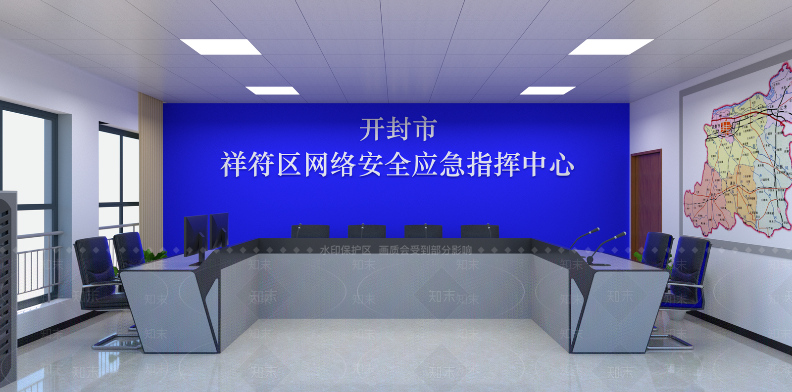 现代监控室SU模型下载【ID:1107566072】
