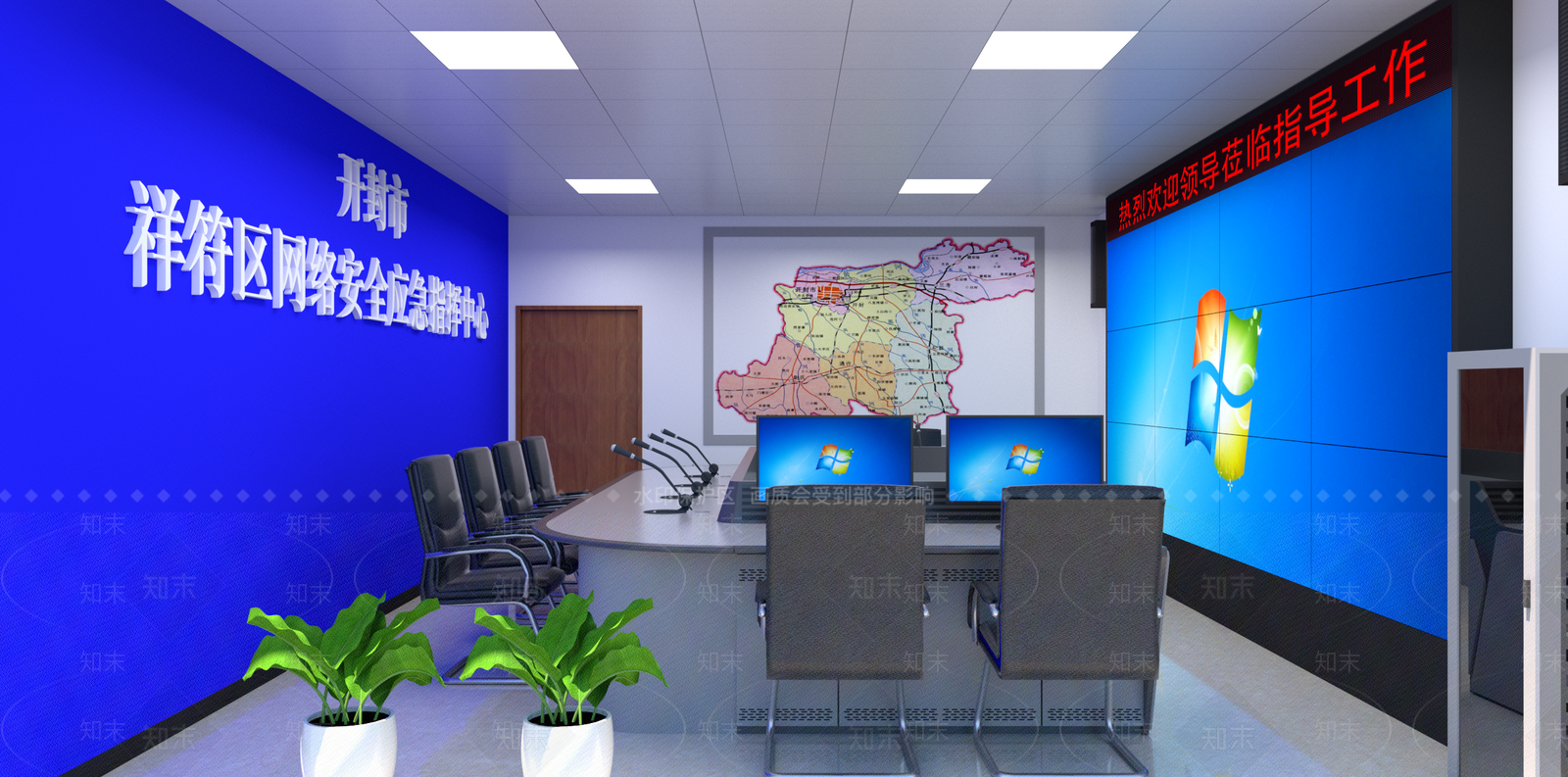 现代监控室SU模型下载【ID:1107566072】