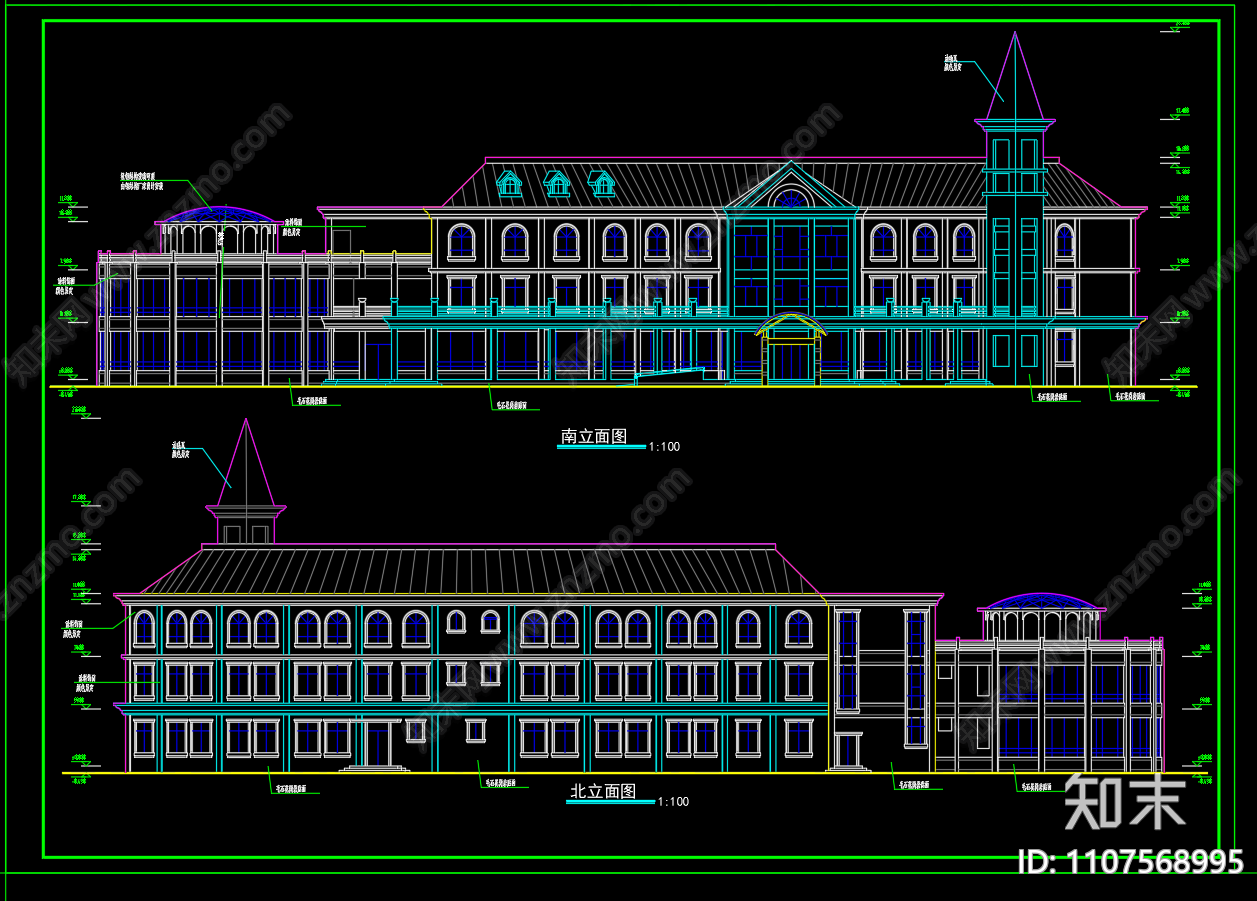 商业建筑施工图cad施工图下载【ID:1107568995】