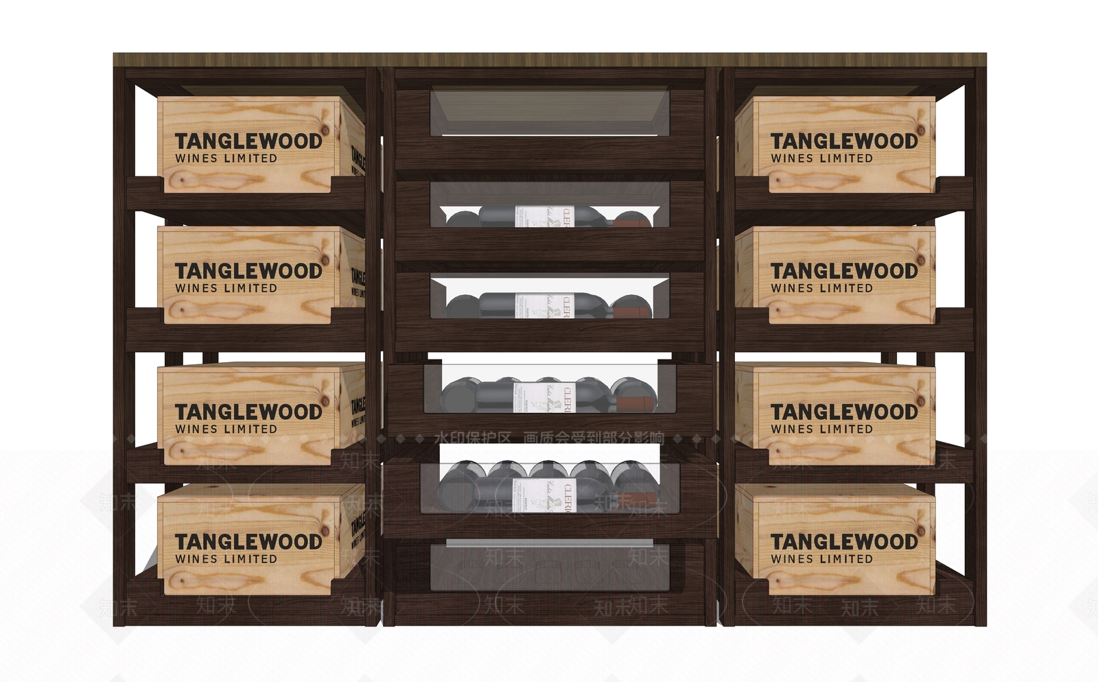现代红酒收藏架SU模型下载【ID:1107572233】