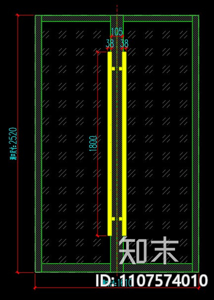 标准断桥隔热地弹门cad施工图下载【ID:1107574010】