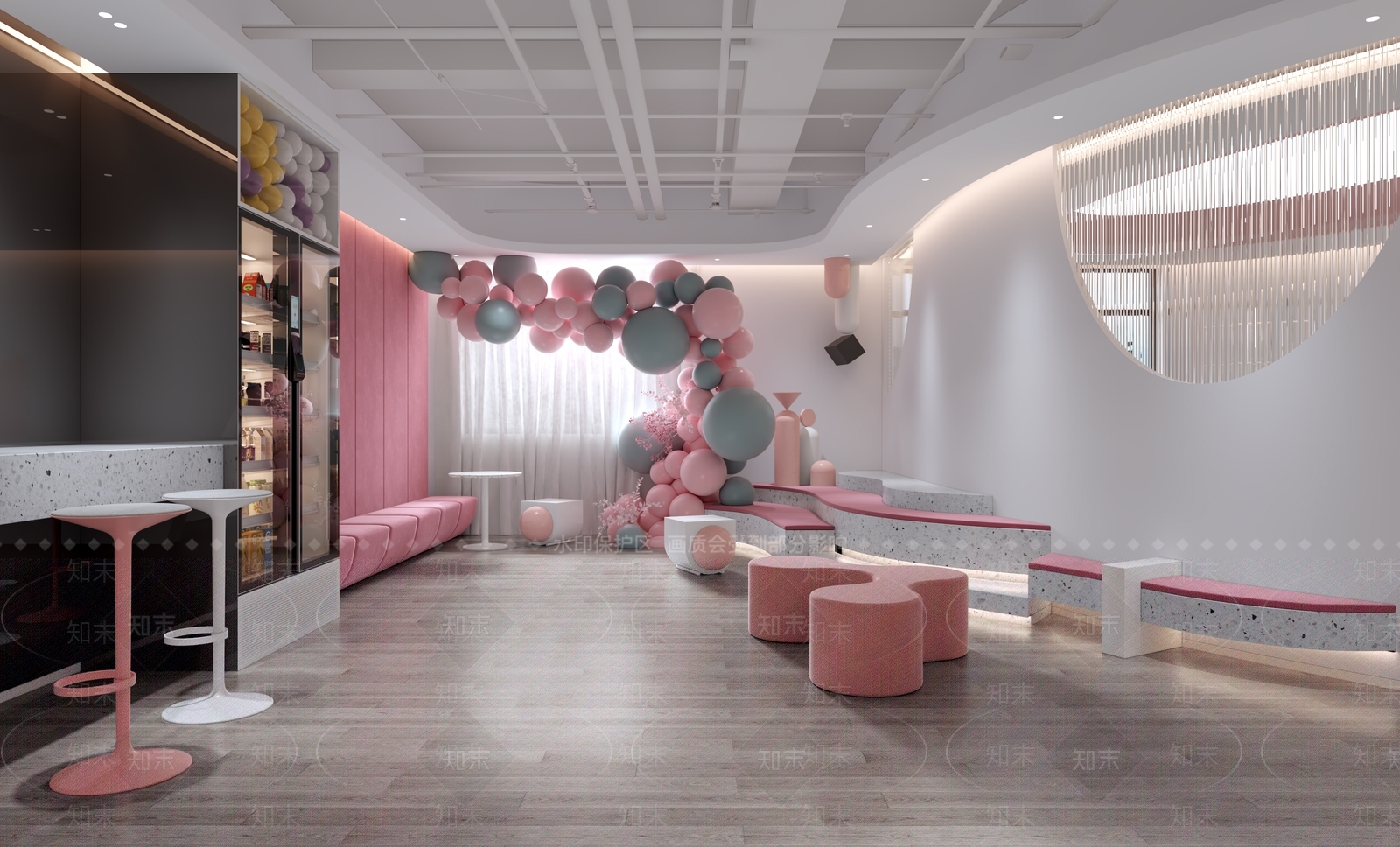现代公共休闲区3D模型下载【ID:1107580460】