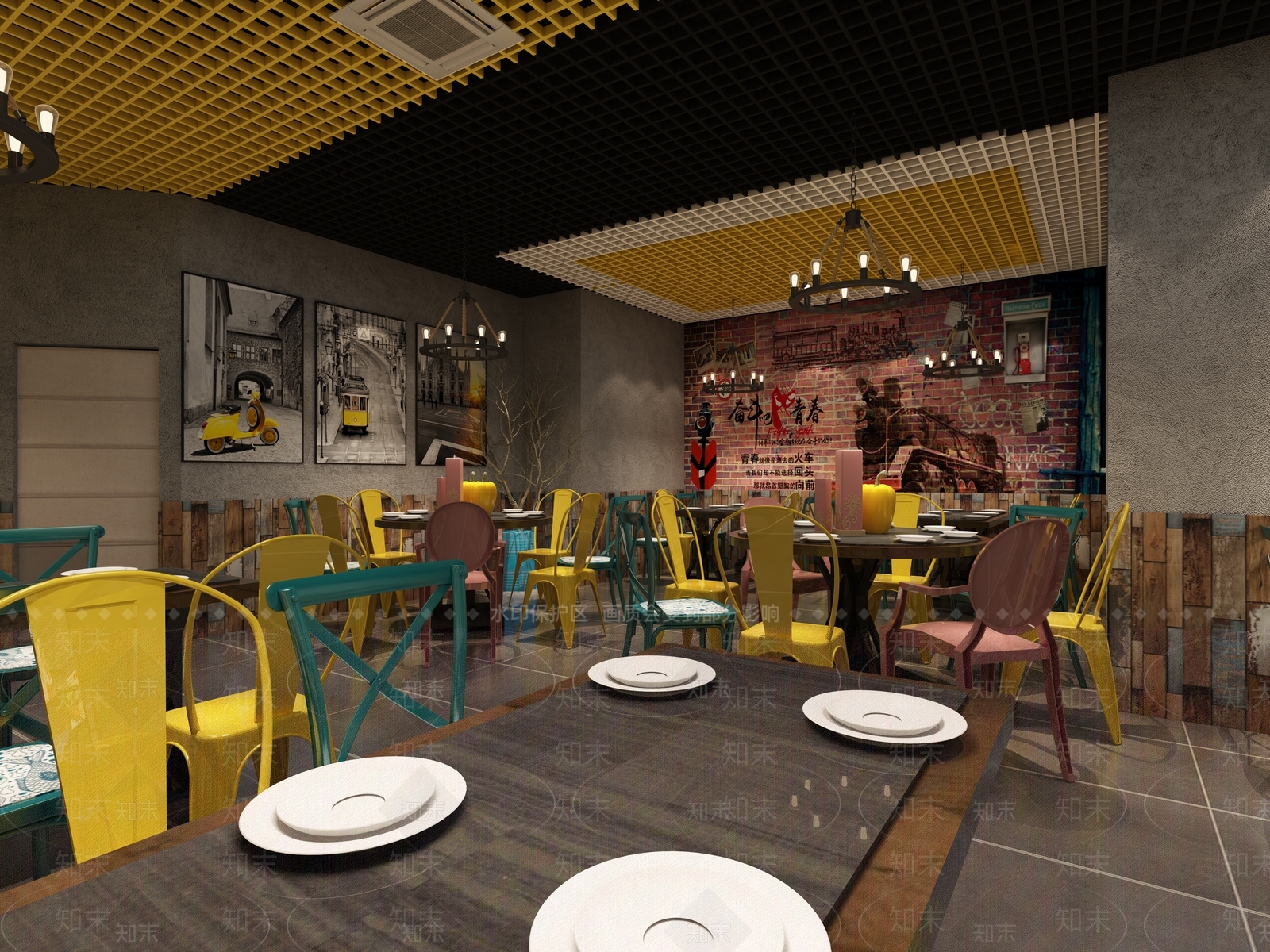 工业风烧烤店3D模型下载【ID:1107581870】