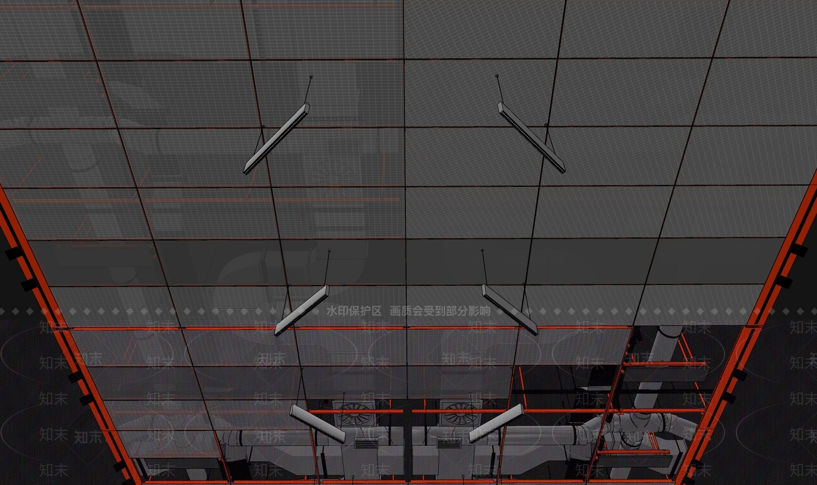 工业风空调通风管道SU模型下载【ID:1107586140】