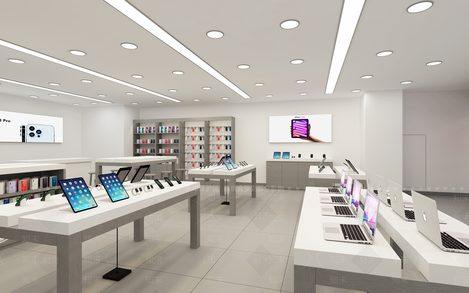 现代苹果专卖店3D模型下载【ID:1107586357】