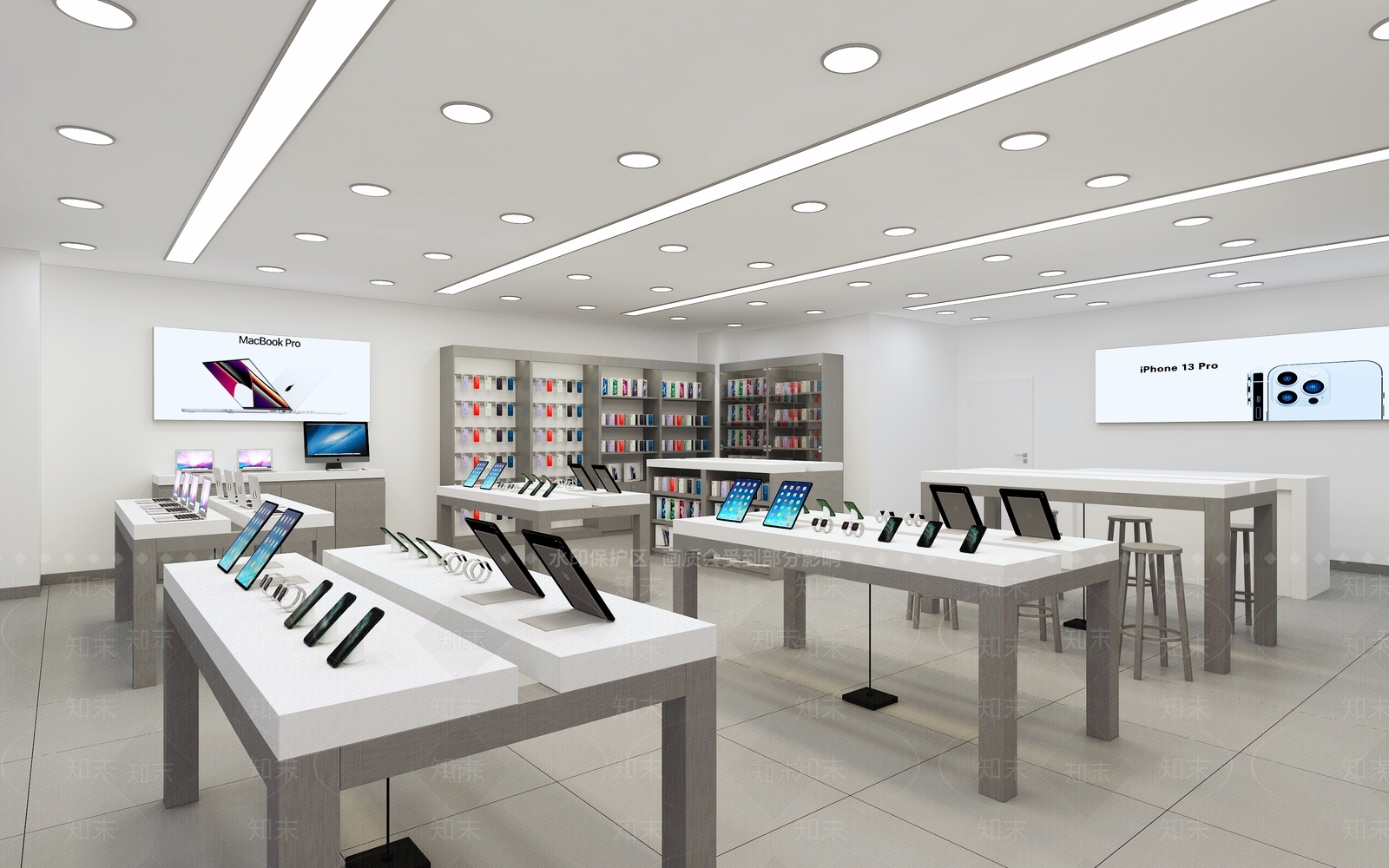 现代苹果专卖店3D模型下载【ID:1107586357】