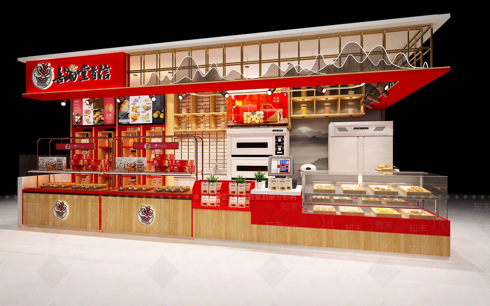 现代糕点店3D模型下载【ID:1107586435】