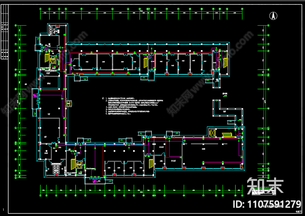 养老院报消防电气施工图设计施工图下载【ID:1107591279】