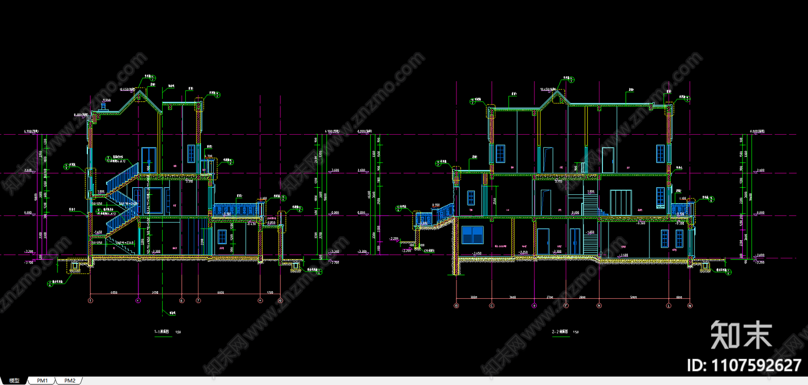 别墅区石材装饰CAD图施工图下载【ID:1107592627】