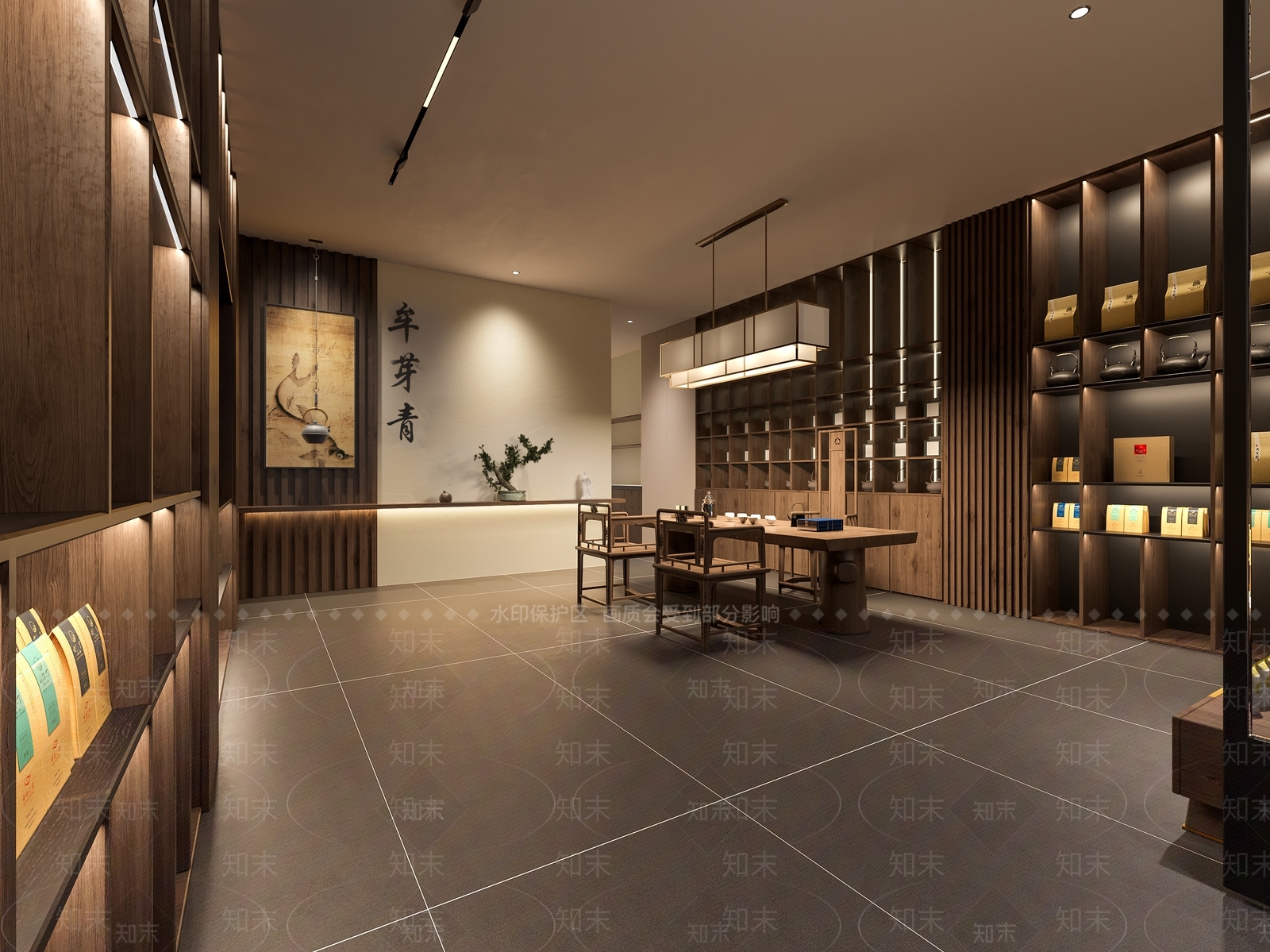新中式茶馆3D模型下载【ID:1107607026】