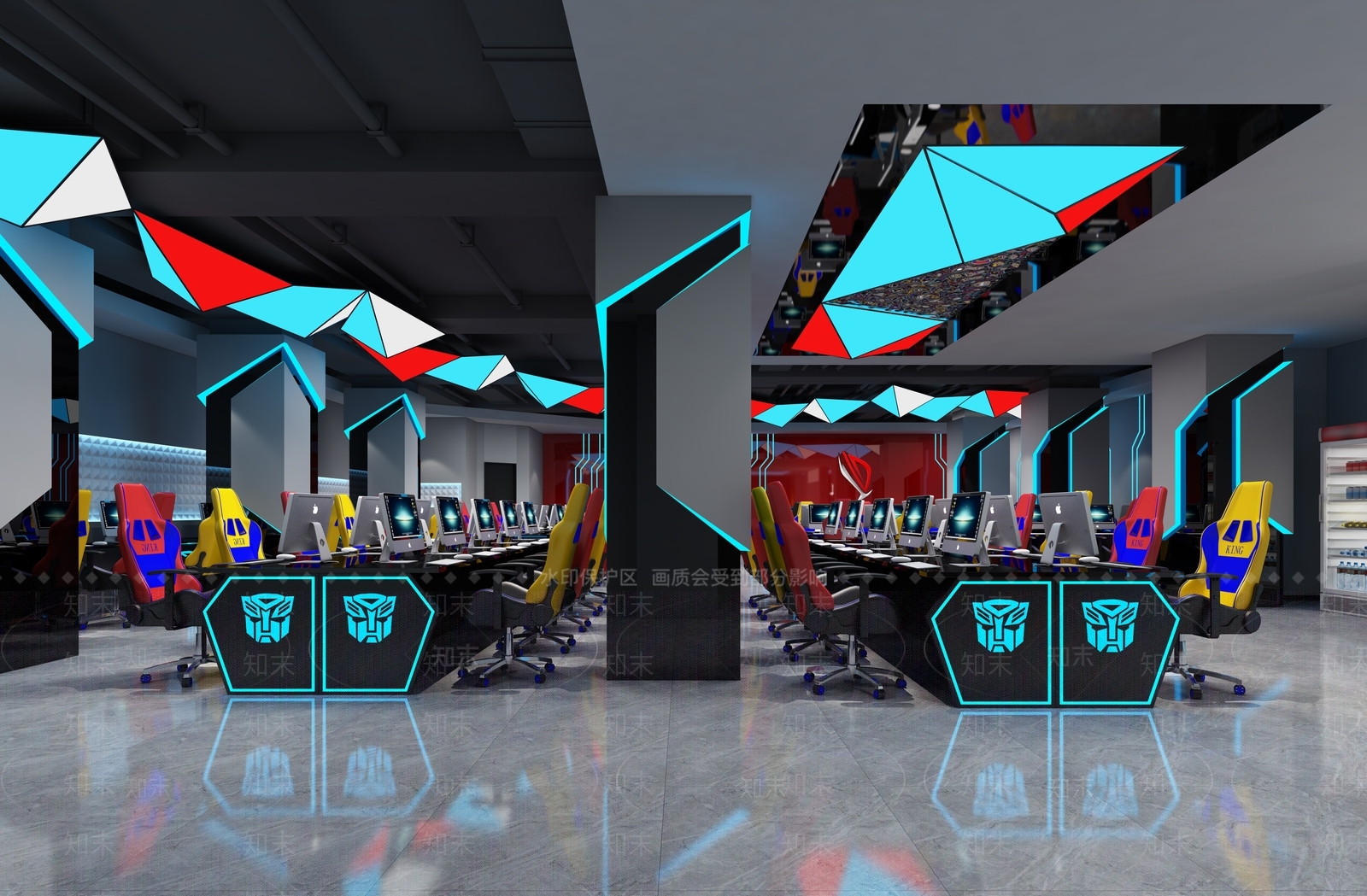 现代网吧网咖3D模型下载【ID:1107609019】