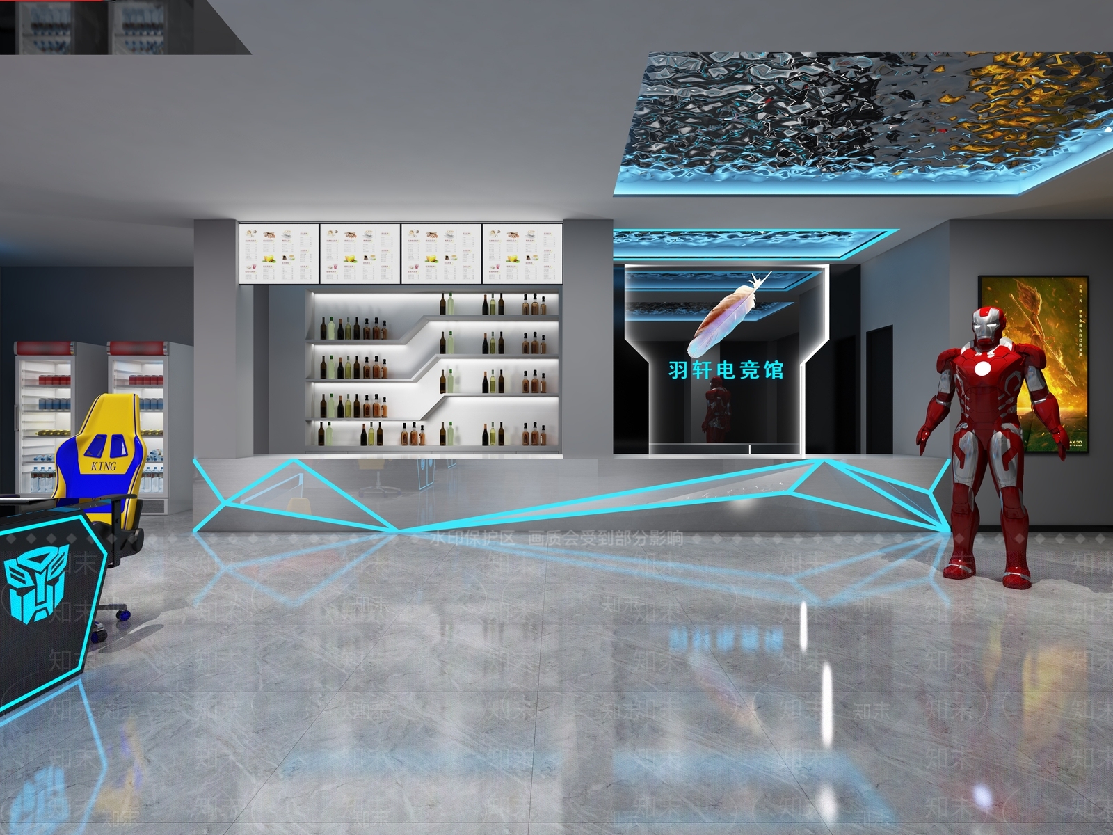 现代网吧网咖3D模型下载【ID:1107609019】