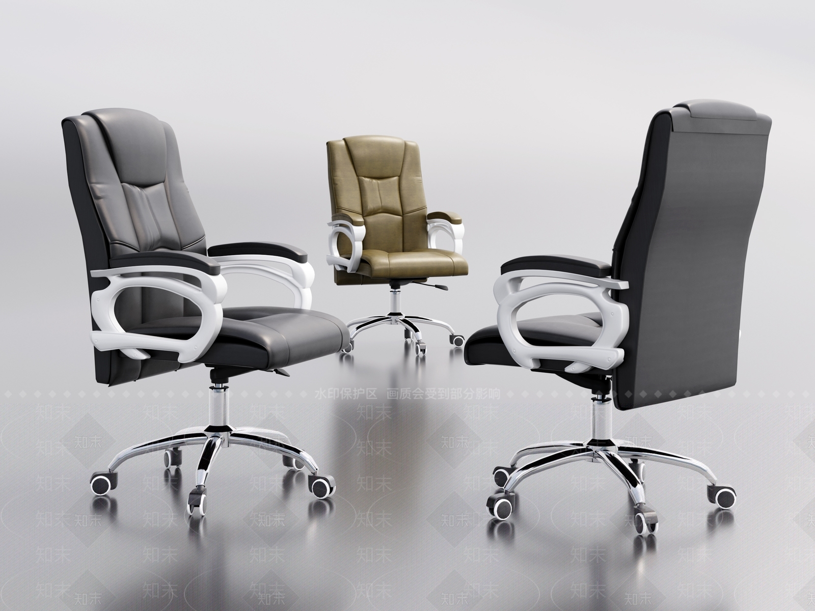 现代办公椅3D模型下载【ID:1107609409】