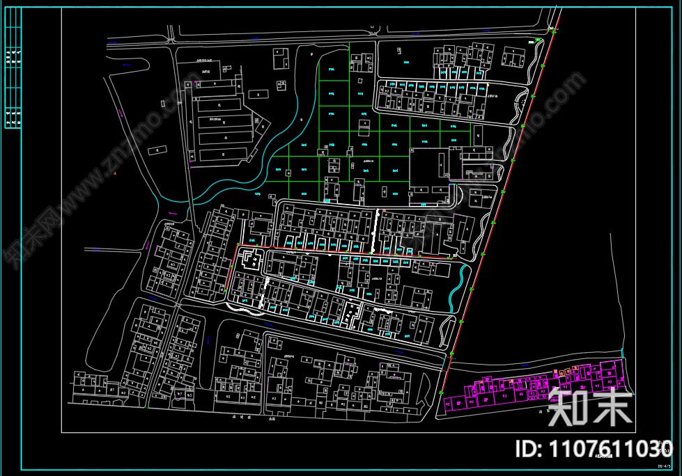 小圩路灯和监控电力施工图设计cad施工图下载【ID:1107611030】