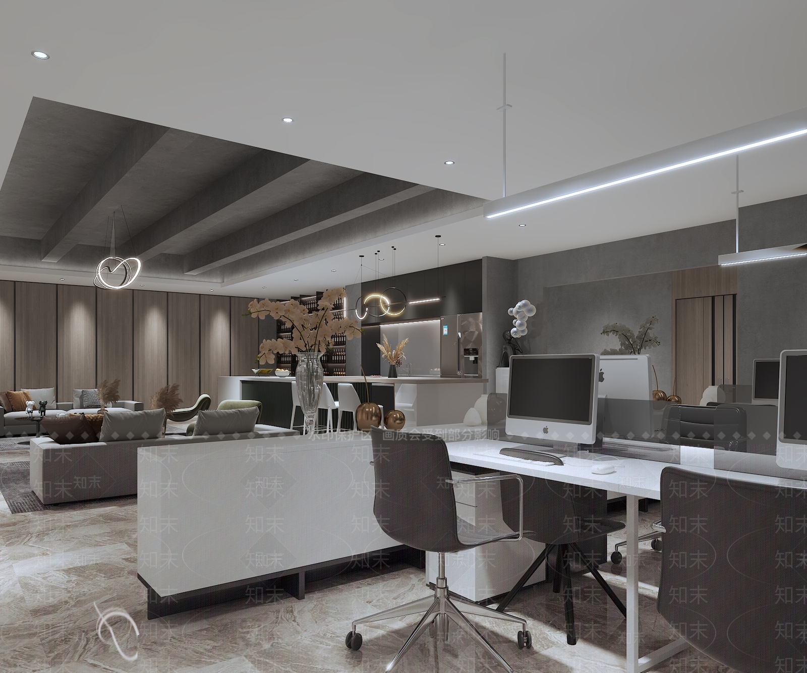 现代休息区3D模型下载【ID:1107618999】