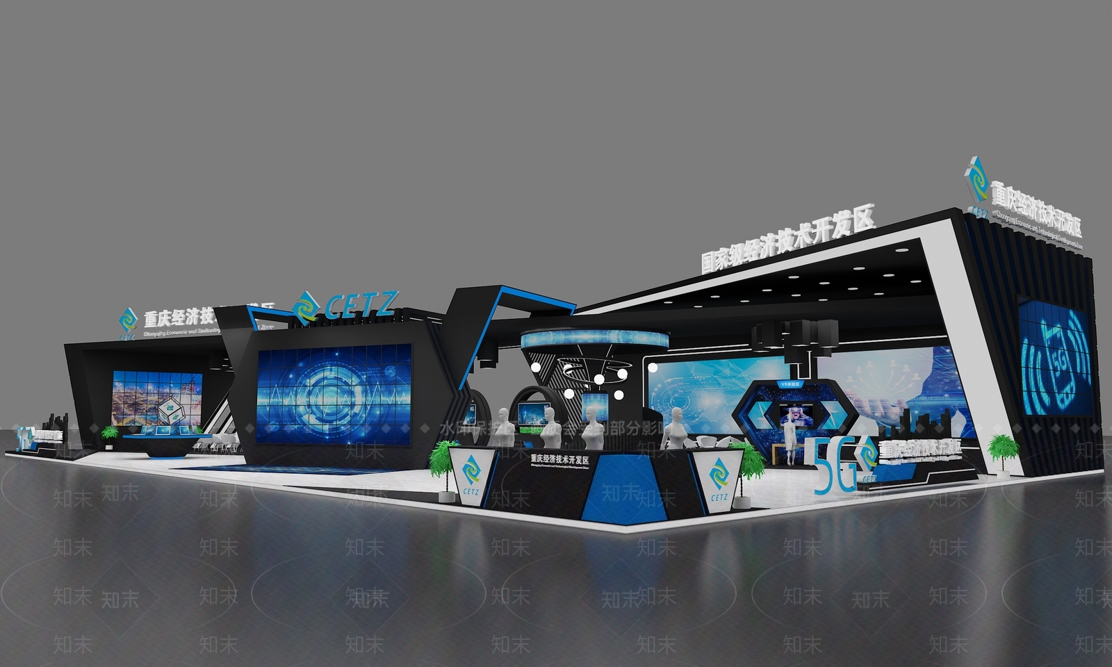 现代5G数字科技展厅3D模型下载【ID:1107620808】