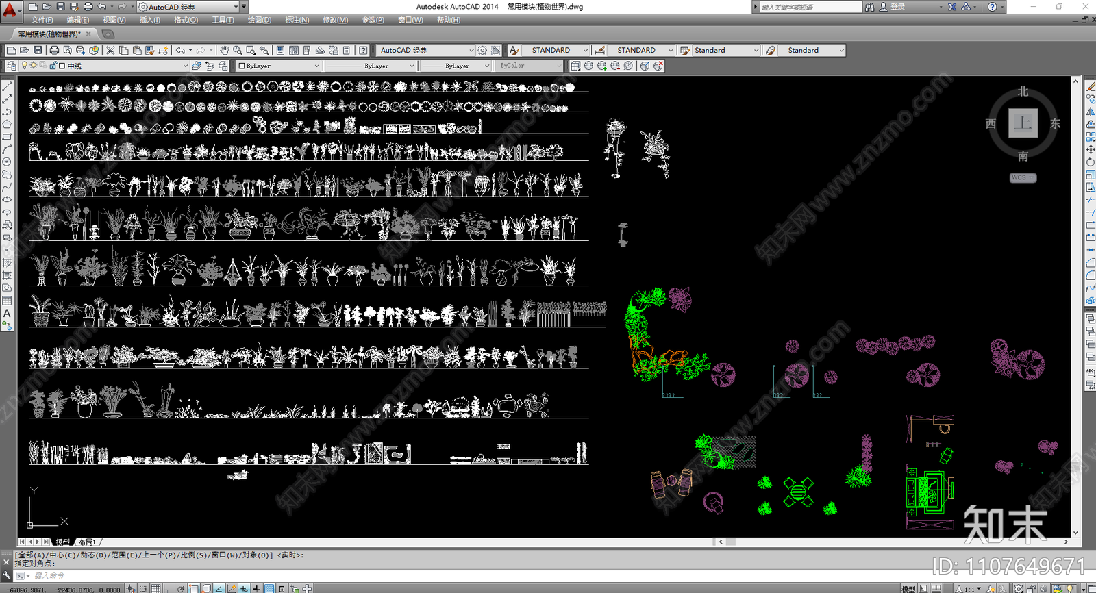 植物模块图库施工图下载【ID:1107649671】