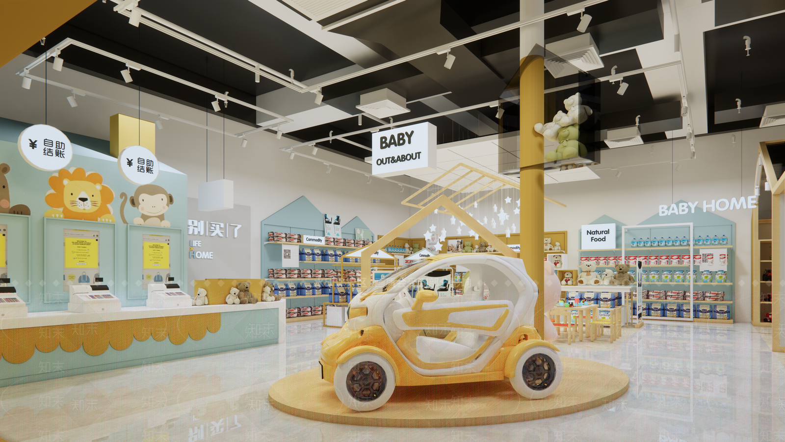 现代母婴店SU模型下载【ID:1107662389】