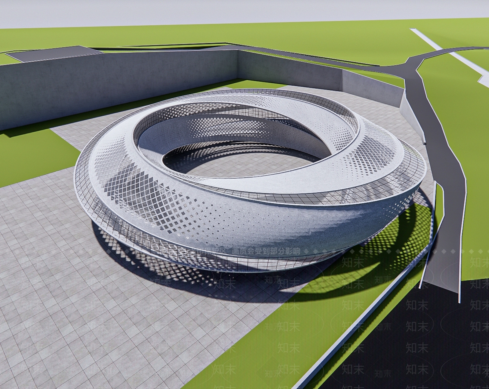 现代体育建筑SU模型下载【ID:1107701125】