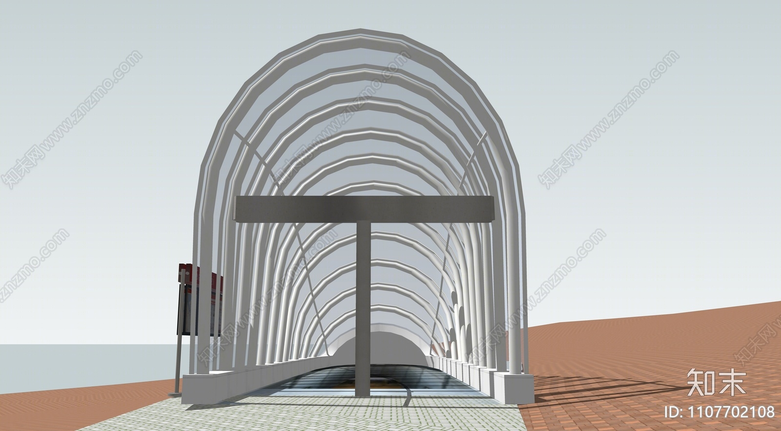 现代地铁站SU模型下载【ID:1107702108】