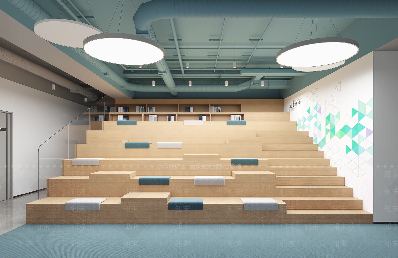 现代培训机构休息区3D模型下载【ID:1107712782】
