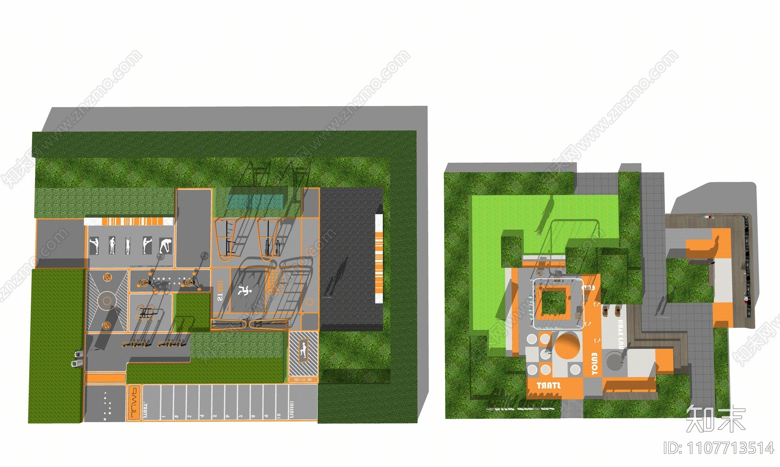 现代运动健身区SU模型下载【ID:1107713514】