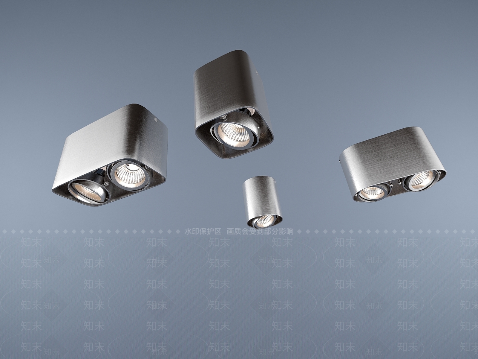 现代明装射灯3D模型下载【ID:1107714947】