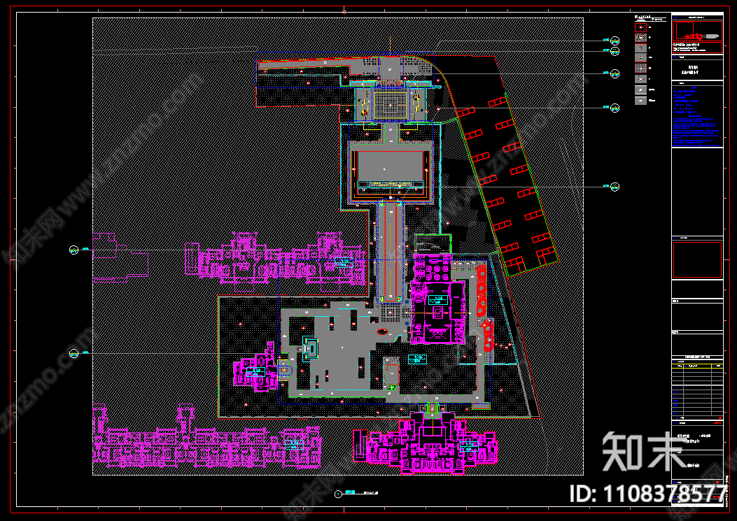 南京旭辉高品质住宅景观施工图cad施工图下载【ID:1108378577】